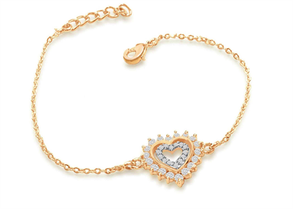 Gold Plated CZ Studded Girls Bracelet